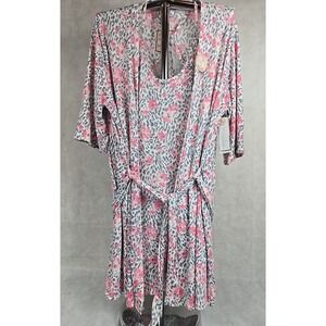 Marilyn Monroe Womens Size 1X Pajama 2 pc Set Chemise Gown and Robe Cheetah NWT
